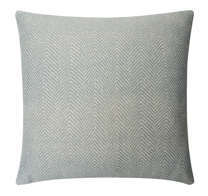 SEA GREY Herringbone printed linen 45cm cushion