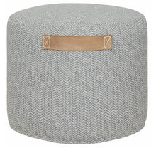 'BIG T' XL POUFFE IN SEA GREY LINEN