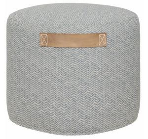 'BIG T' XL POUFFE IN SEA GREY LINEN