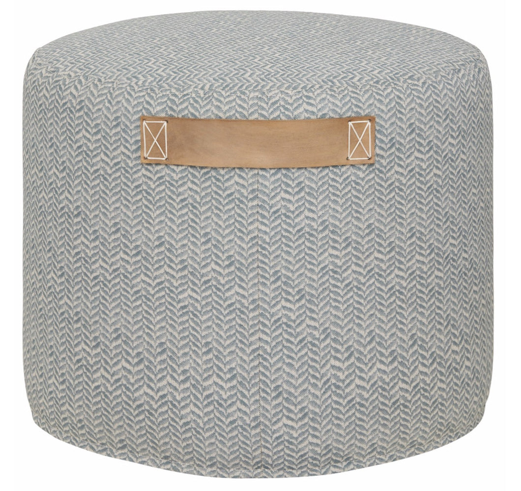 'BIG T' XL POUFFE IN SEA GREY LINEN