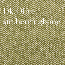 Dk.Olive LINEN herringbone print