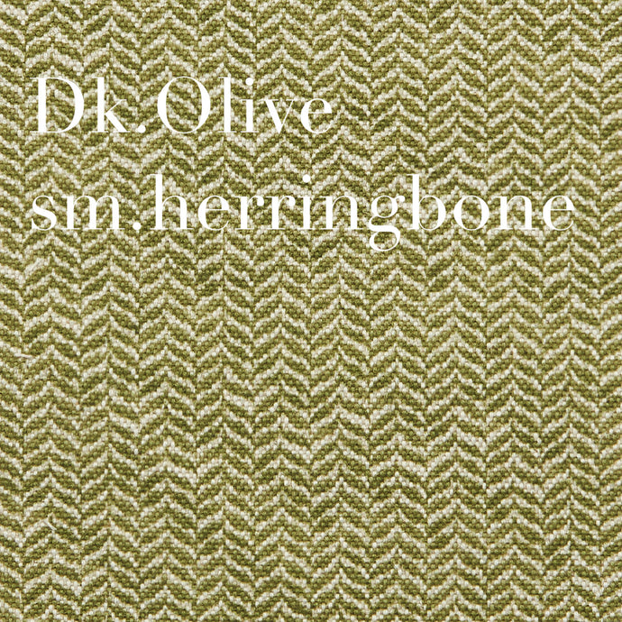 Dk.Olive LINEN herringbone print