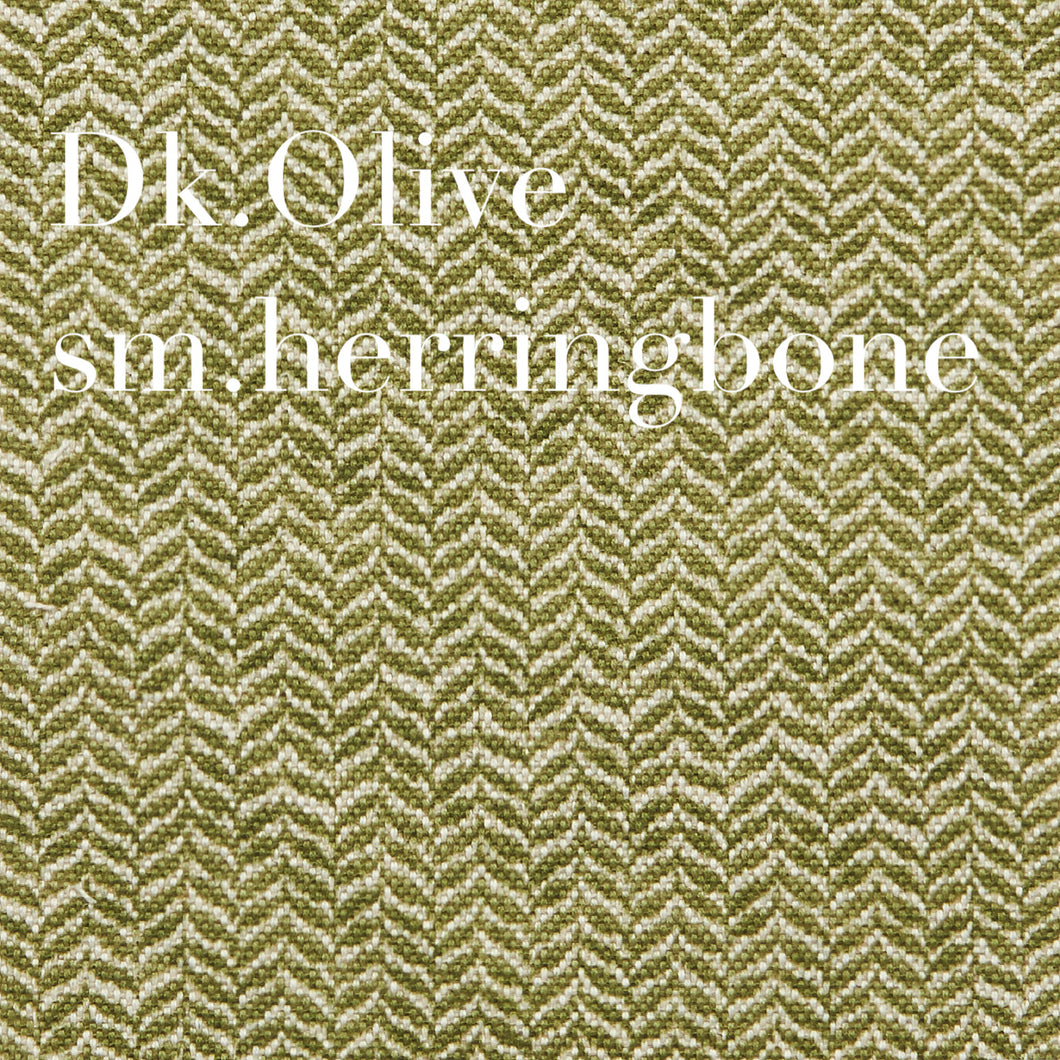 Dk.Olive LINEN herringbone print
