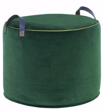 GREEN VELVET POUFFE