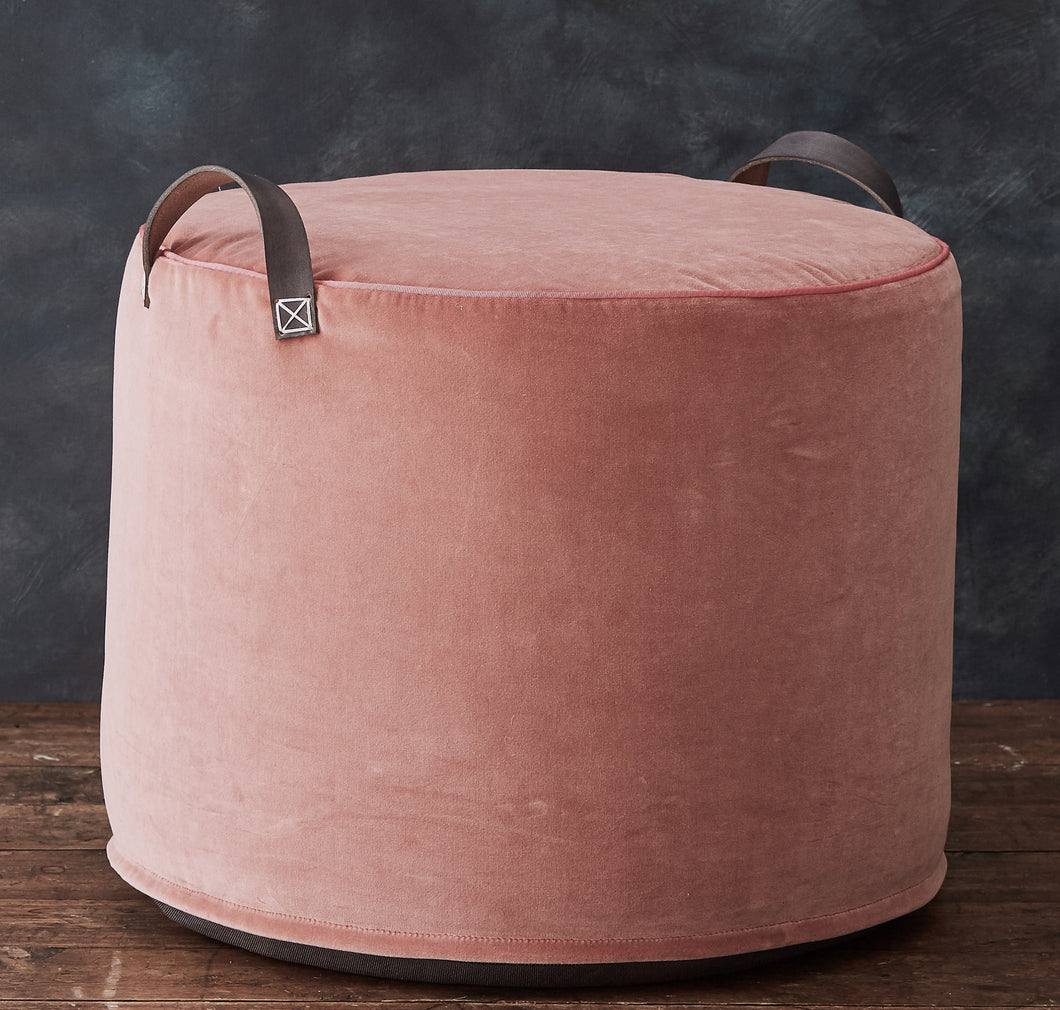 FLAMINGO PINK Velvet Tuffet