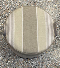 Linen in Taupe, grey and ivory stripe