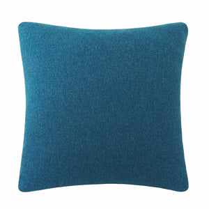 50cm cushion feather filled teal wool -look brushed 