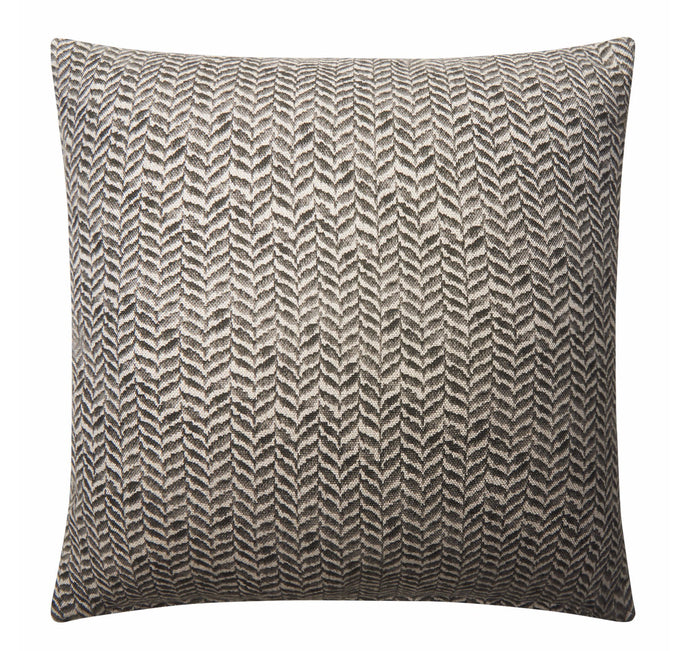 CHARCOAL Linen leaf 45cm cushion